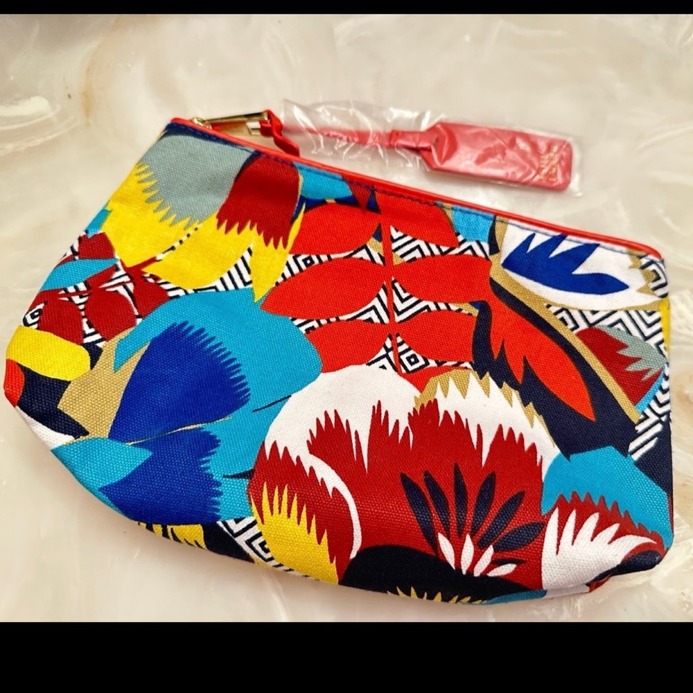 Estee Lauder Multicolor Floral Cosmetic Bag